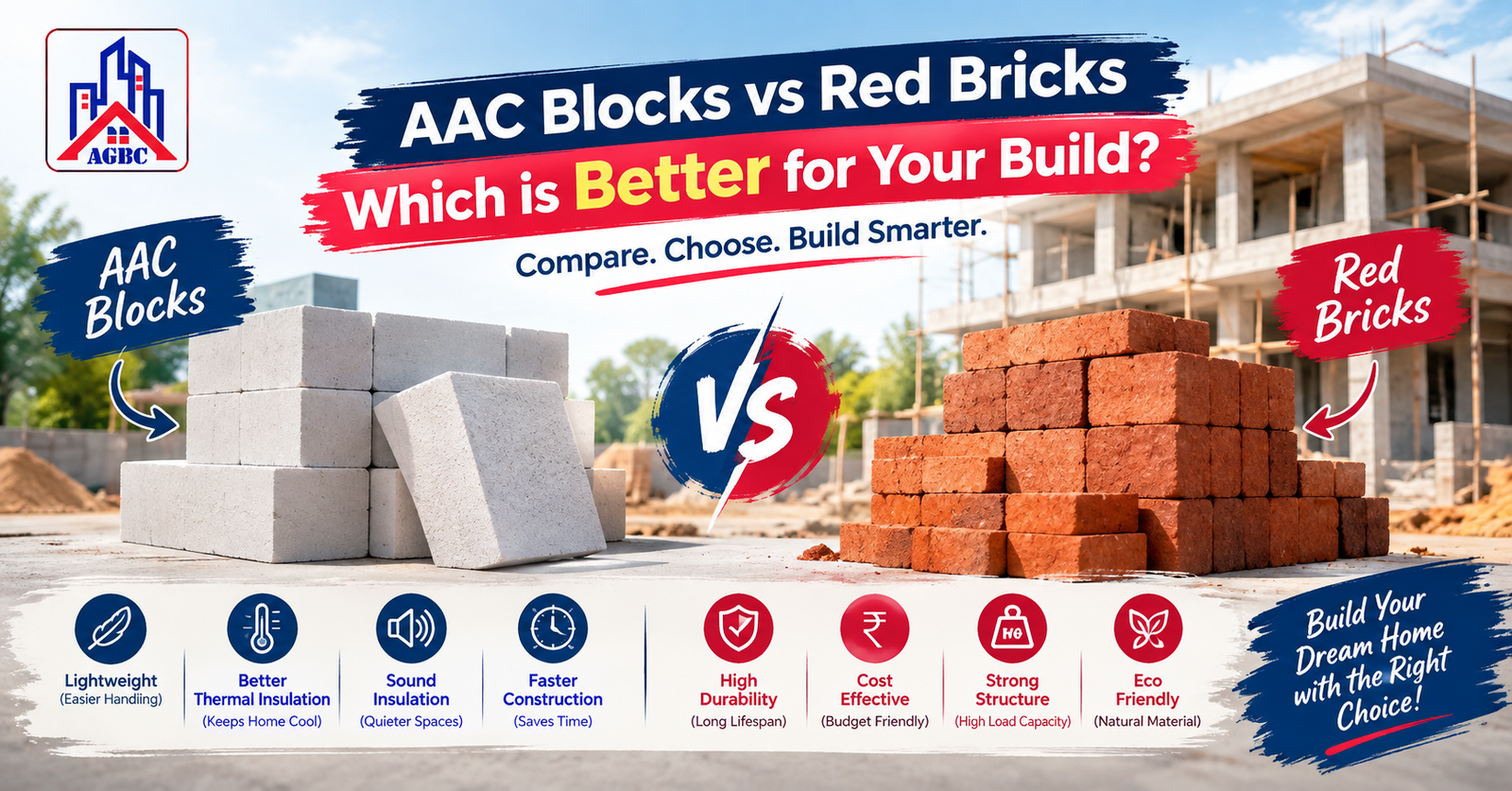 AAC Blocks vs Red Bricks: Which Is Better for Your Build?