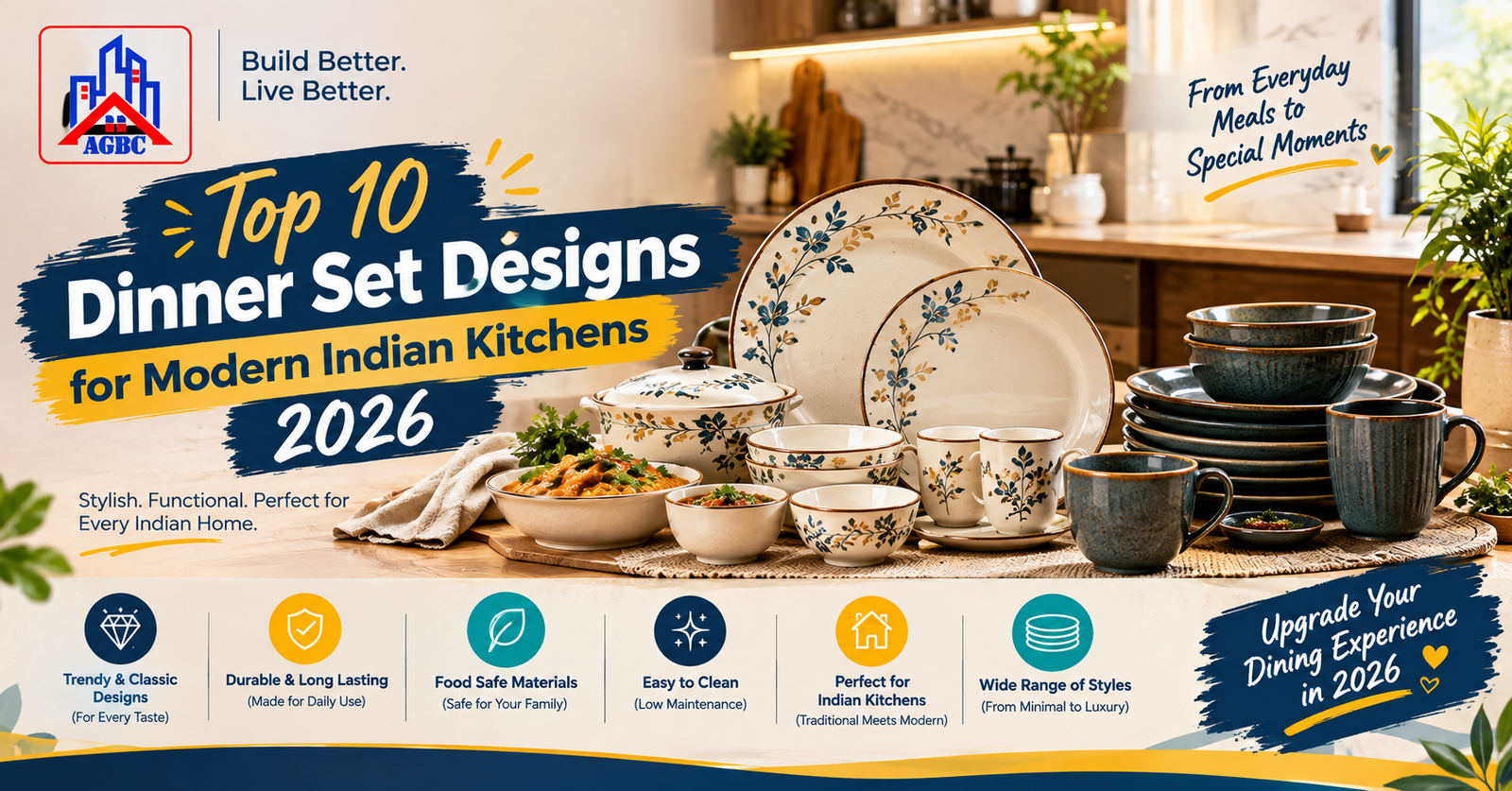 Top 10 Dinner Set Designs For Modern Indian Kitchens 2026